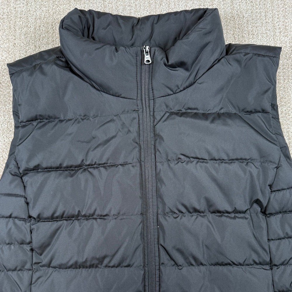 Lands End Womens 3X Black Down Filled Quilted Puffer Vest